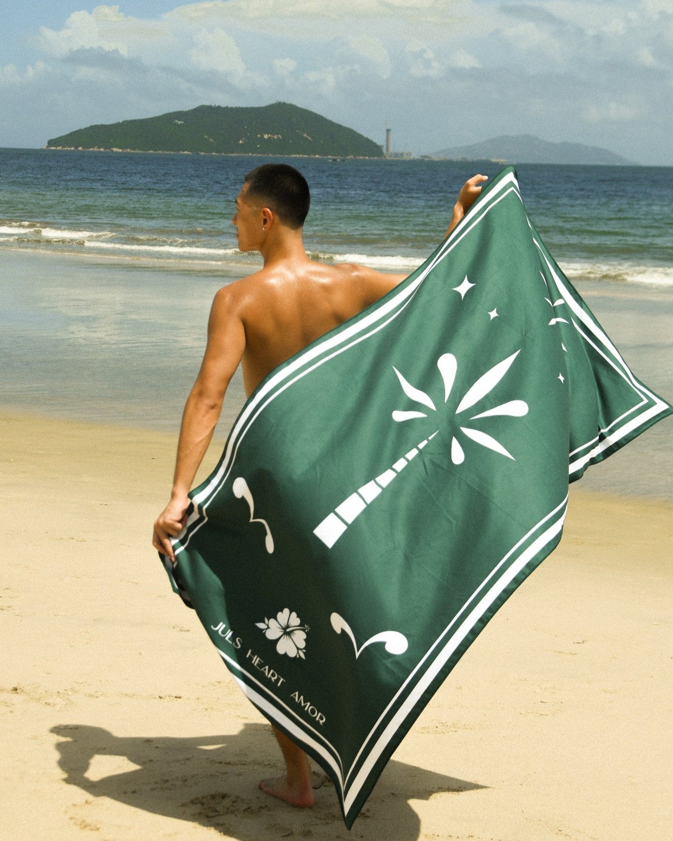 Majestic Beach Towel Vista Green